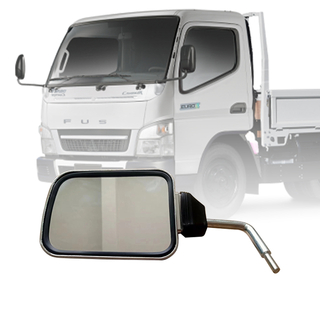 Mitsubishi Fuso Canter 2005 Truck Additional Chrome Side View Mirror with Long Bracket 
